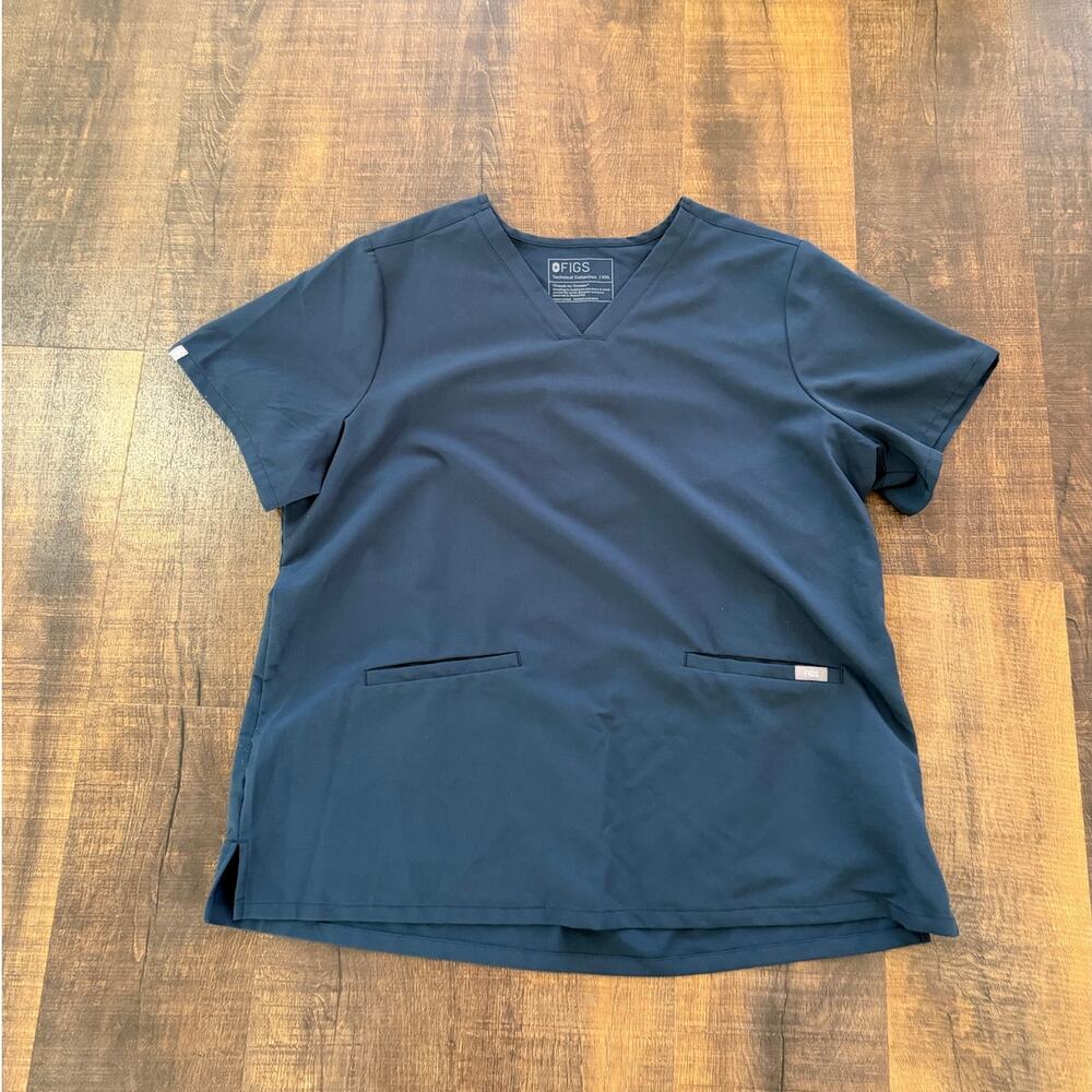 Figs Dark Harbor Casma Three-Pocket Scrub Top Size XXL